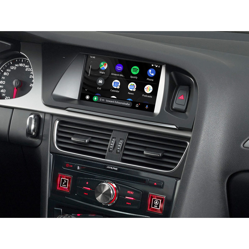 Monetair Berg kleding op Mondstuk Alpine X703D-A4 autoradio 2 din per Audi A4 mappe TomTom Apple CarPlay e  Android