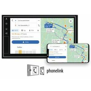 Phonocar VM011D Monitor HD 6.75'' mechaless con DAB+, Apple Carplay, Bluetooth, USB anteriore e posteriore