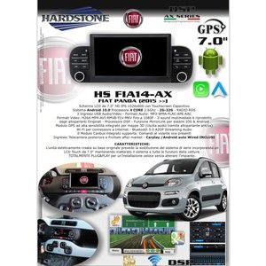 HARDSTONE HS-FIA14-AX Sistema android 7 pollici dedicato a Fiat Panda dal 2015 in poi 