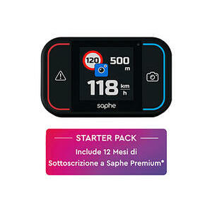 saphe DrivePro Dispositivo per segnalazioni autovelox con display con abbonamento di 12 mesi di Saphe Premium