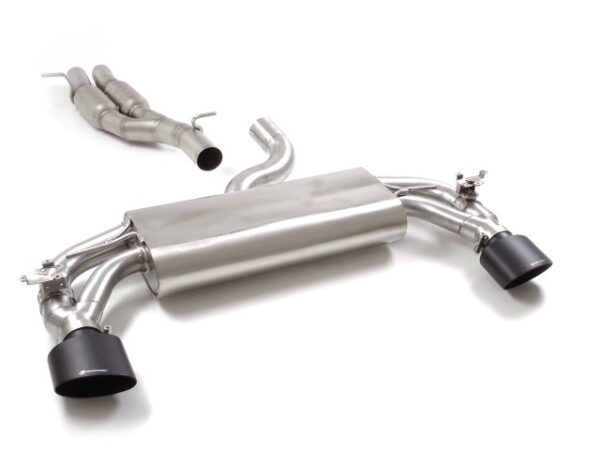 Ragazzon 50.0988.18 Centrale inox + Posteriore inox sdoppiato con terminali ovali per Audi