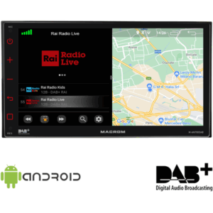 MACROM DL7000D Monitor da 6,8” con  CarPlay e Android Auto