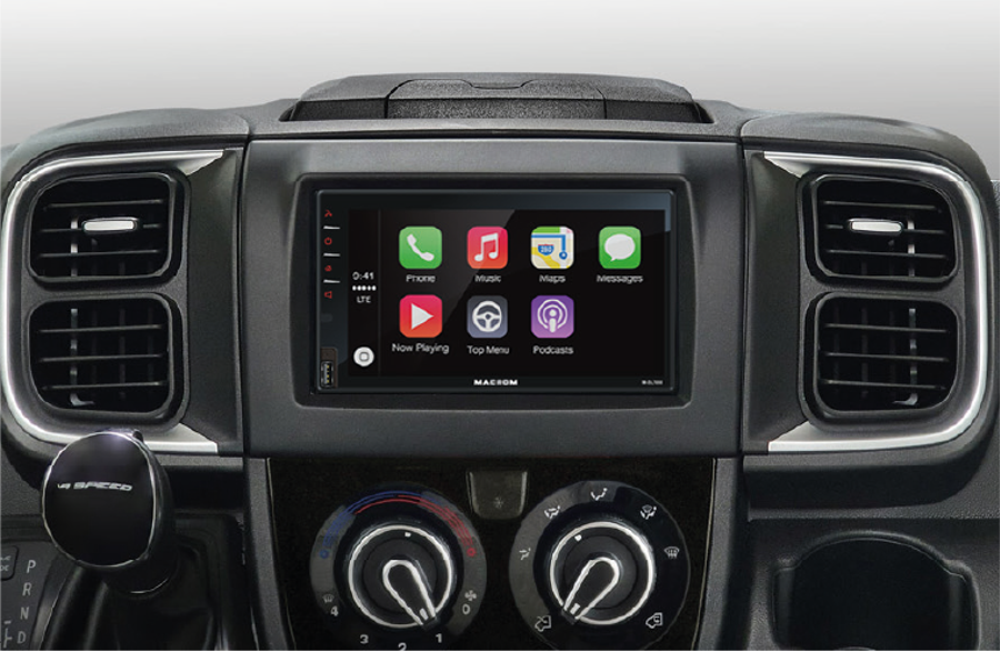 Macrom DL7000D25.KITDUC8 Monitor multimediale 6,8’’ con CarPlay/Android Auto, DAB+, Bluetooth - plug and play per fiat ducato