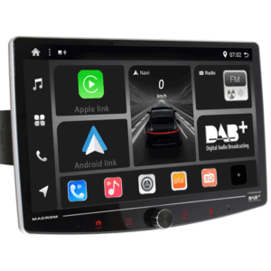 Macrom T1003DAB Monitor 10.1" con CarPlay & Android Auto wireless con radio RDS e DAB+ per fiat ducato
