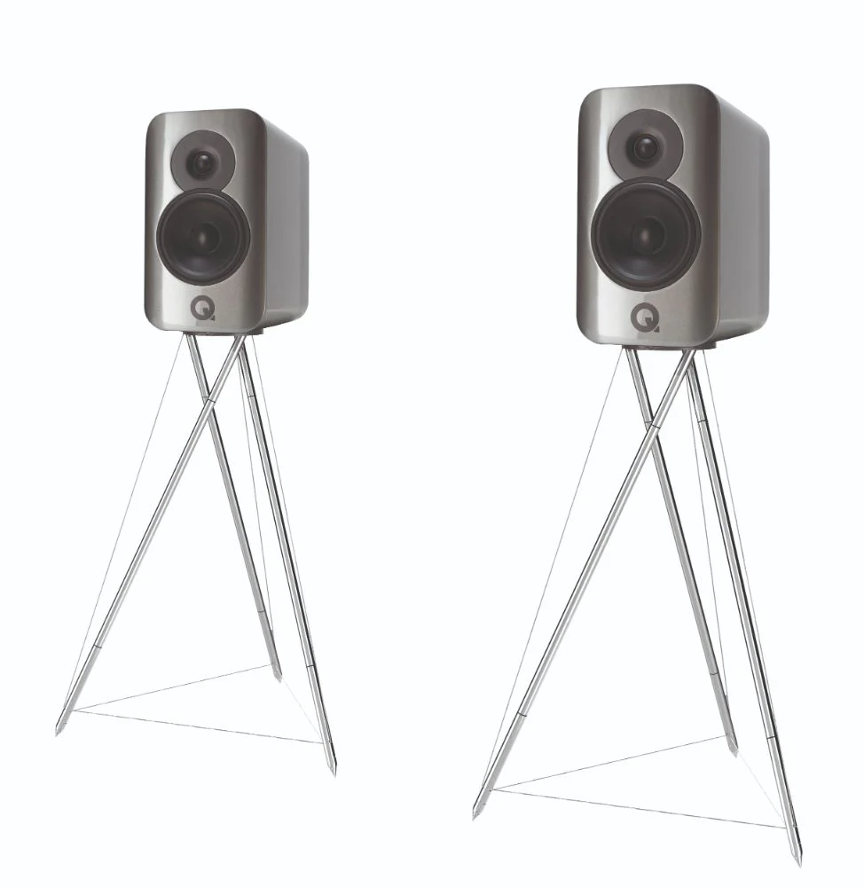 Q Acoustics Concept 300 - diffusore da scaffale + stand - colorazione Silver & Ebony