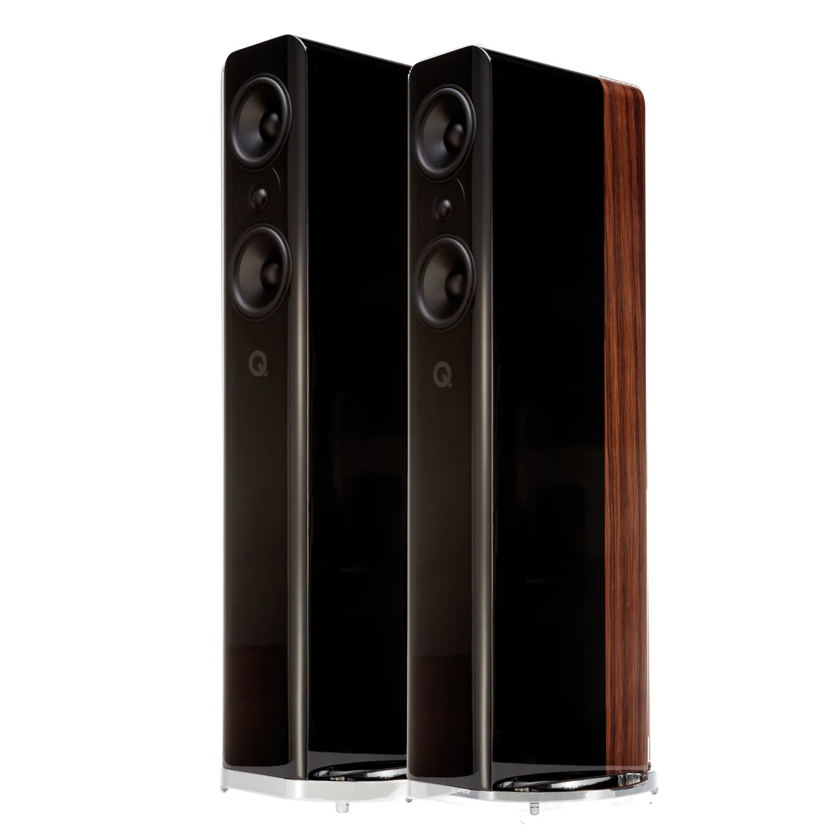 Q Acoustics Concept 500 - coppia di diffusori da pavimento - colorazione Black & Rosewood