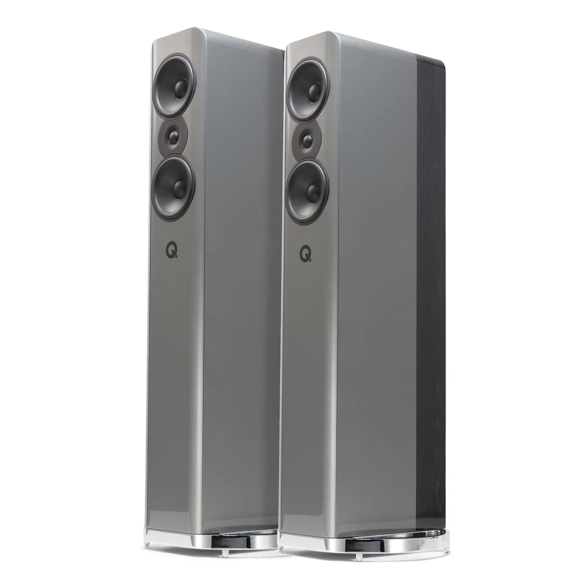 Q Acoustics Concept 500 - coppia di diffusori da pavimento - colorazione Silver & Ebony
