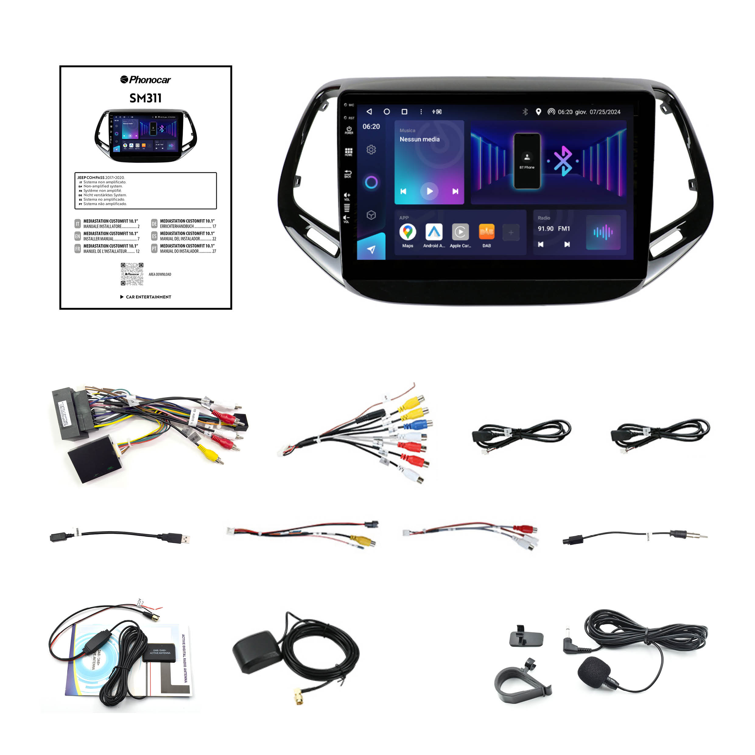 PHONOCAR SM311 Mediastation customfit 10” - compatibile con Jeep - immagine 3
