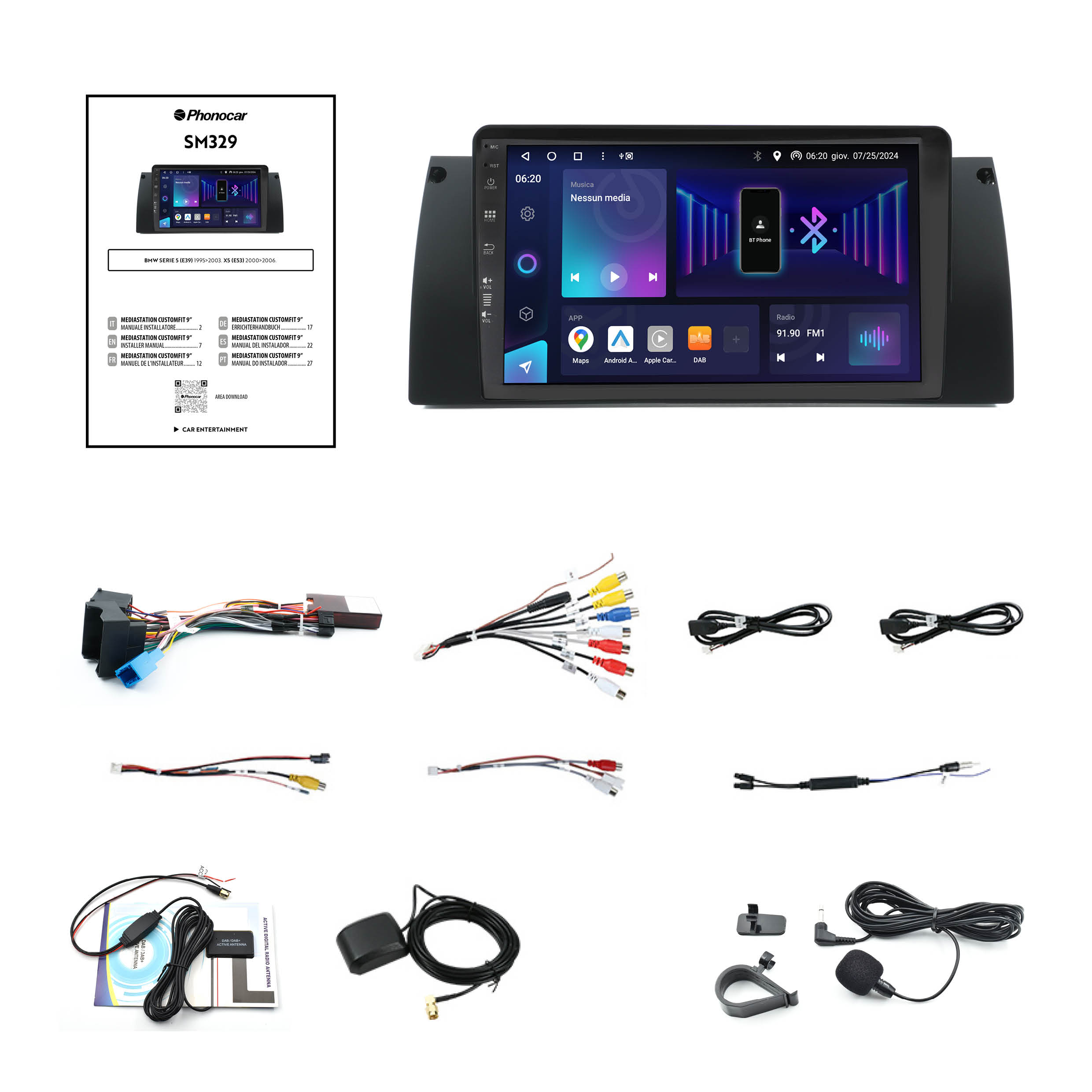 PHONOCAR SM329 Mediastation customfit 9” - compatibile per BMW - immagine 3