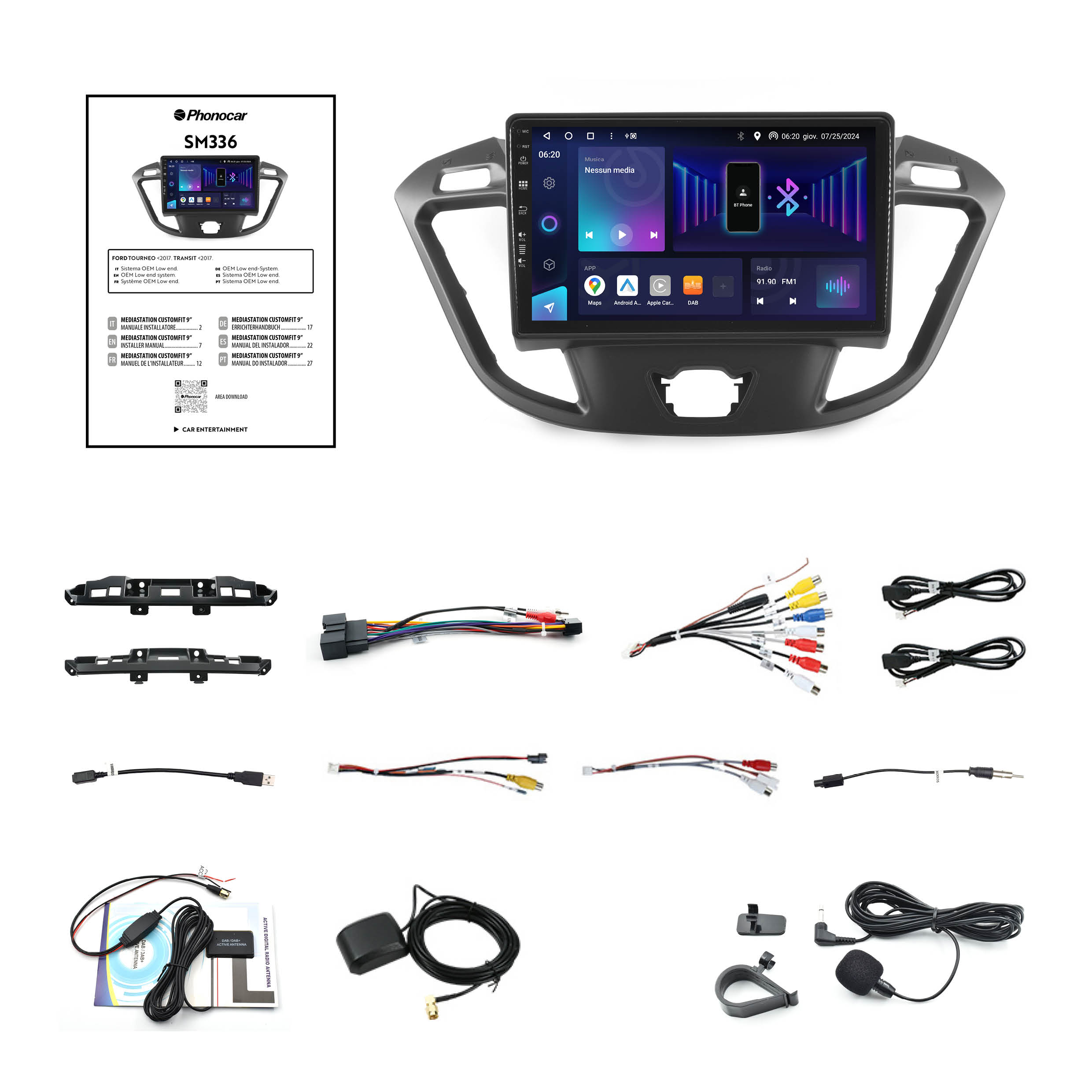 PHONOCAR SM336 Mediastation customfit 9” - compatibile con Ford - immagine 3