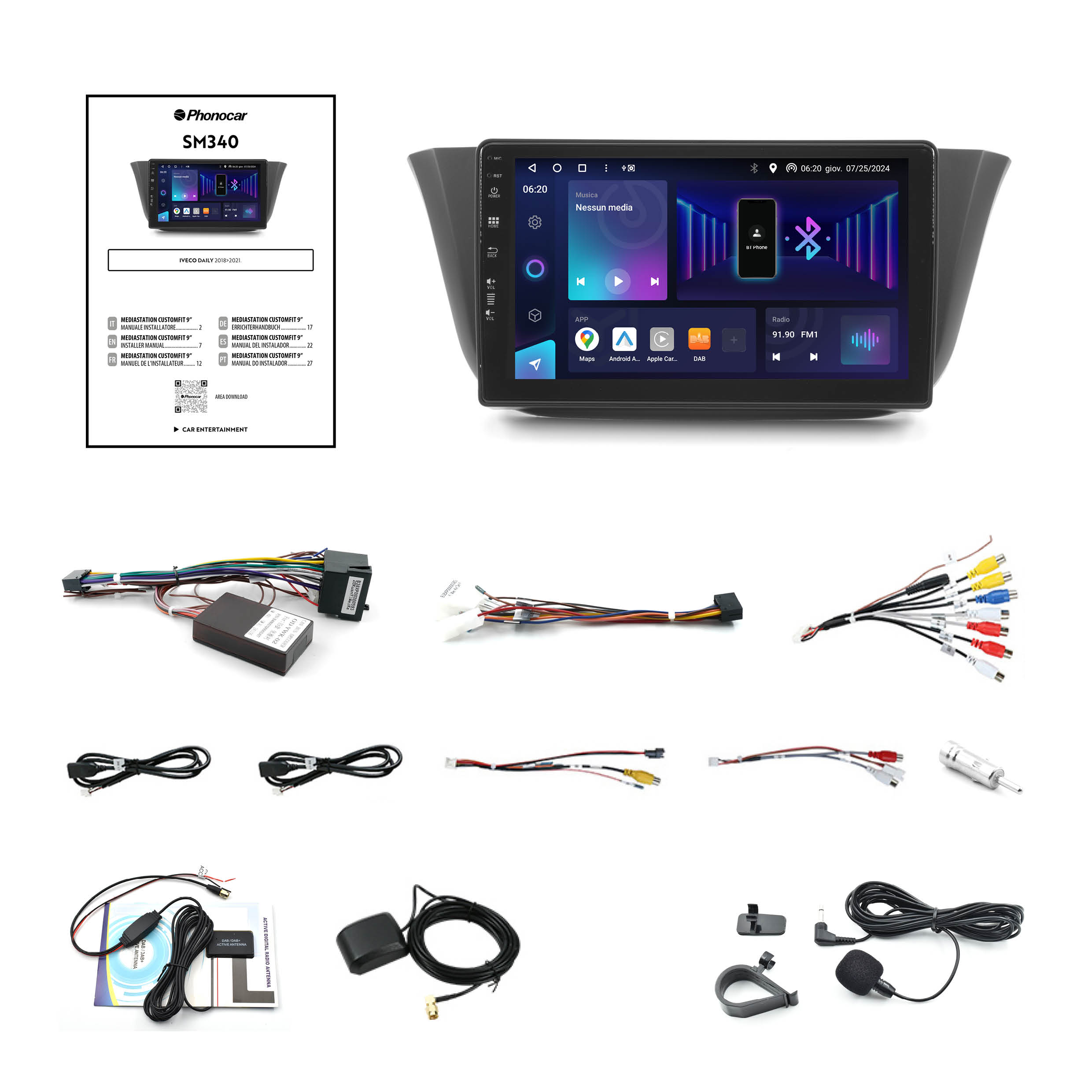 PHONOCAR SM340 Mediastation customfit 9” - compatibile con Iveco - immagine 3