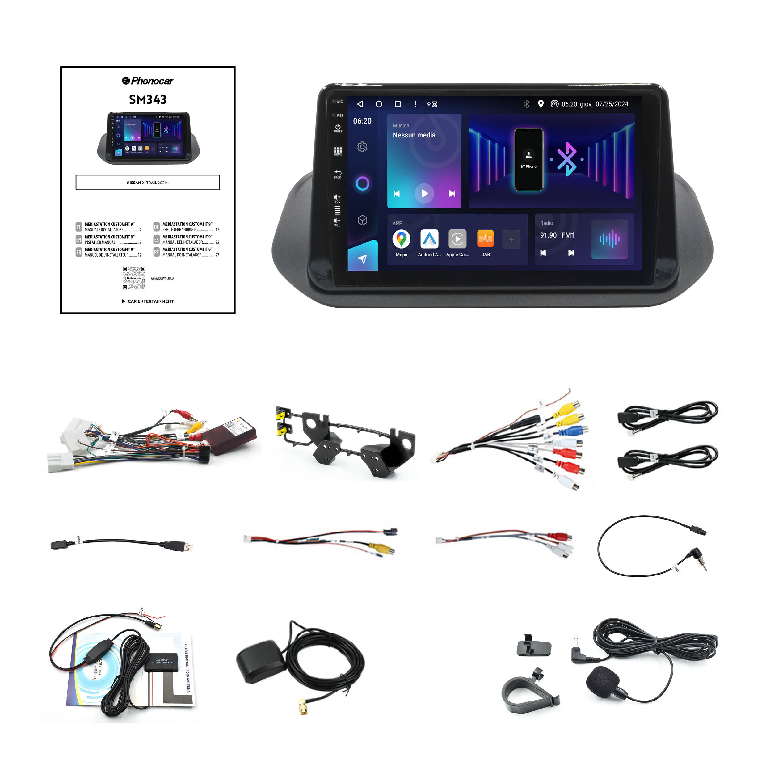 PHONOCAR SM343 Mediastation customfit 10” - compatibile con Nissan - immagine 3