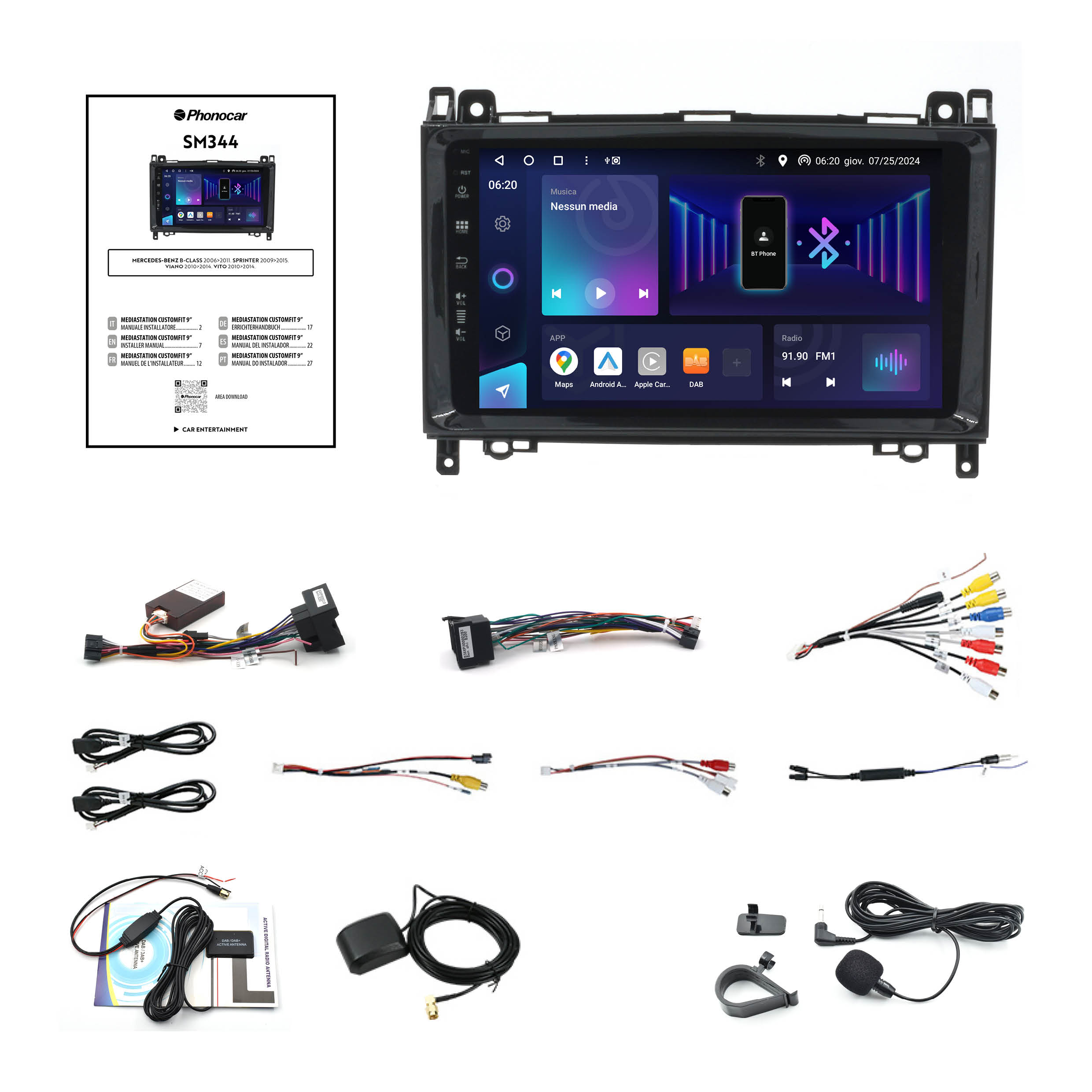 PHONOCAR SM344 Mediastation customfit 9” - compatibile con Mercedes - immagine 3