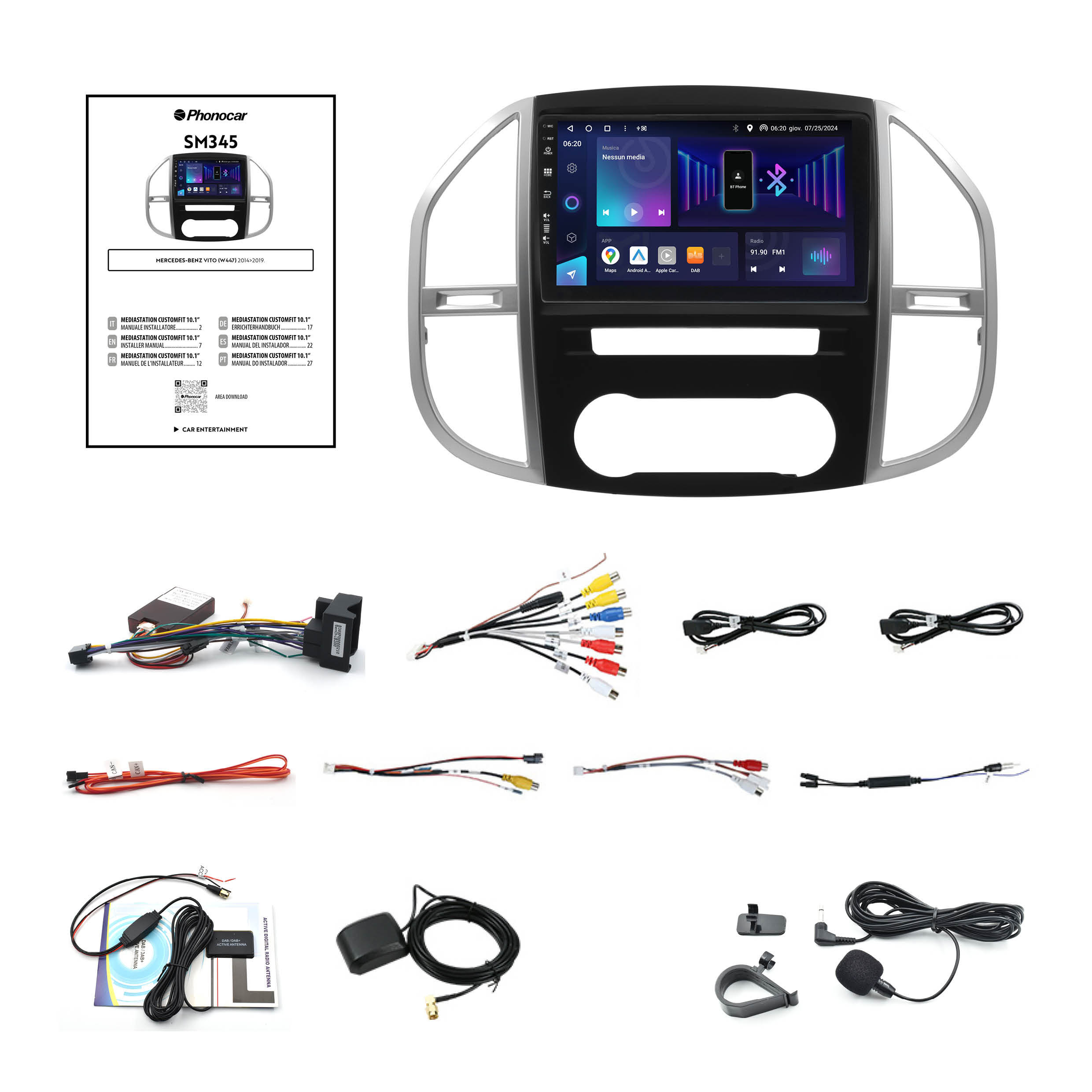 PHONOCAR SM345 Mediastation customfit 10” - compatibile con Mercedes - immagine 3
