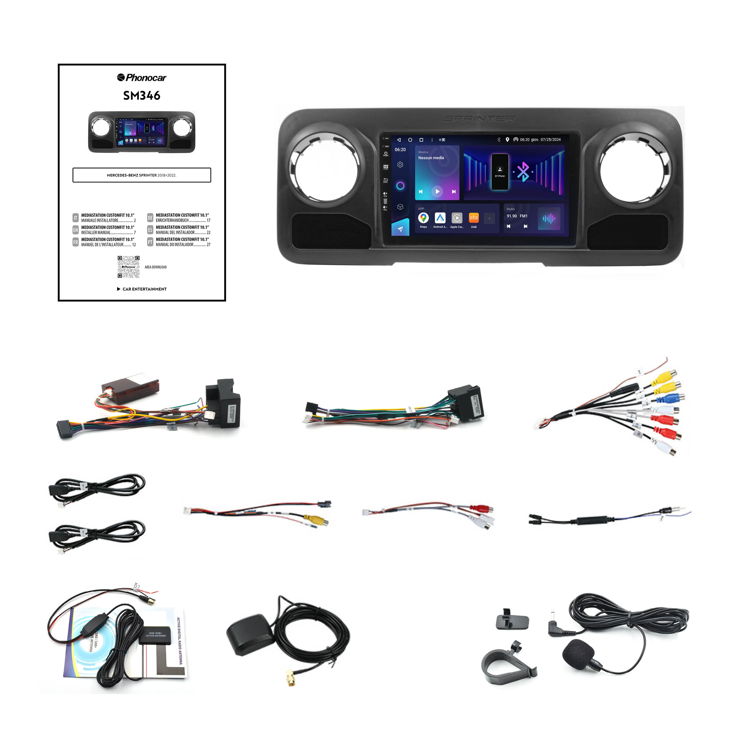 PHONOCAR SM346 Mediastation customfit 10” - compatibile con Mercedes - immagine 3