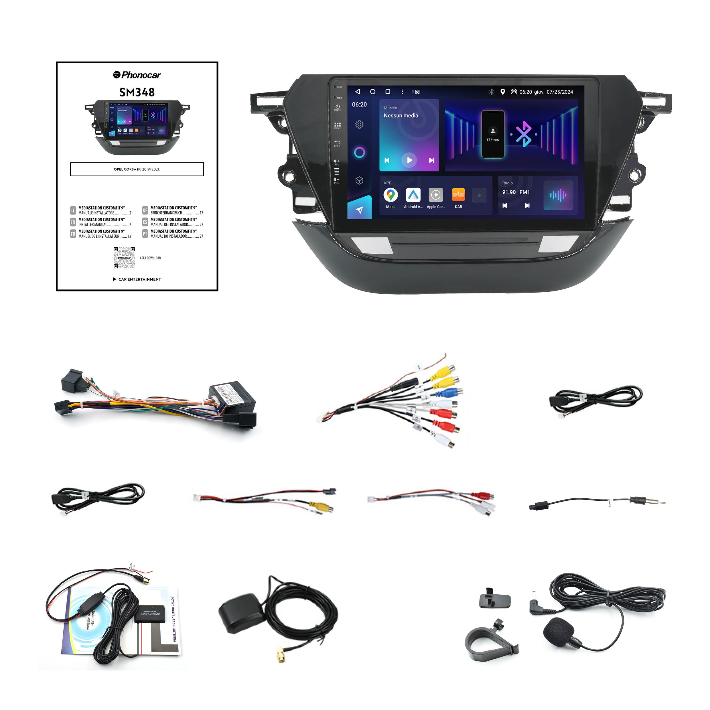 PHONOCAR SM348 Mediastation customfit 9” - compatibile con Opel - immagine 3