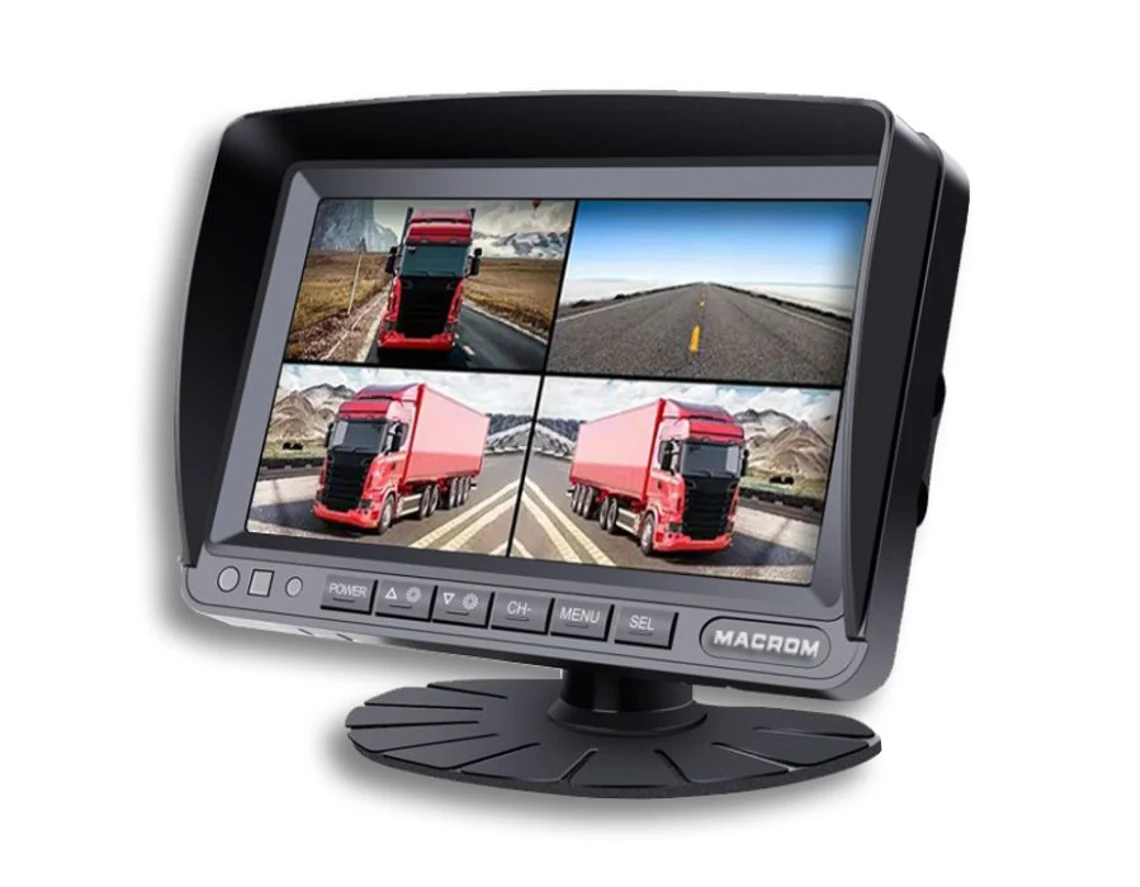 MACROM KIT7504AR - Kit monitor da 7" AHD quad vision + registrazione + telecamera filare