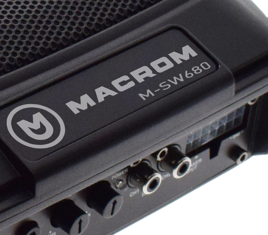 MACROM M-SW680 - Subwoofer amplificato in cassa chiusa da 120w RMS con altoparlante da 6x8 pollici - immagine 2