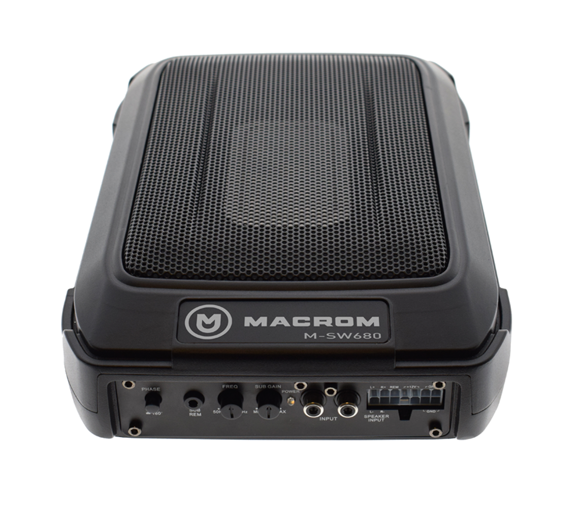 MACROM M-SW680 - Subwoofer amplificato in cassa chiusa da 120w RMS con altoparlante da 6x8 pollici