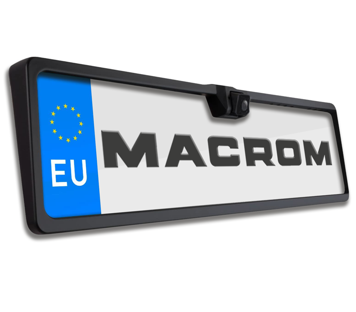 MACROM MRC1770HQ - Porta-targa universale EU con retrocamera integrata