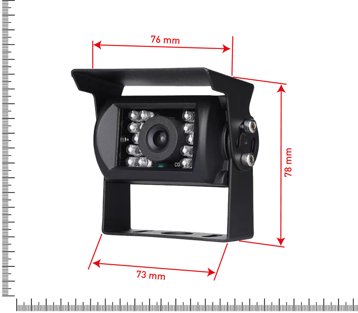 MACROM RCM04AHQ - Retrocamera universale in AHD per Truck-Bus con visione notturna ed assetto regolabile - immagine 2