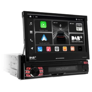 MACROM T6593DAB - Monitor multimediale motorizzato da 7" con sistema di navigazione e carplay & android auto